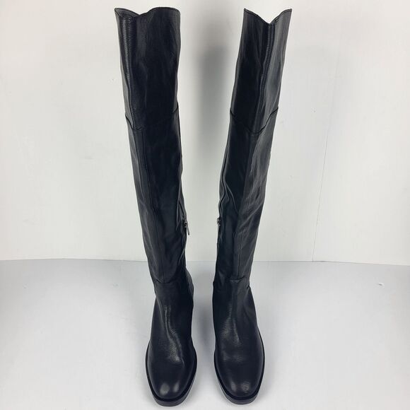 Vince Camuto Jorshie Women's Over the Knee Boots Black Faux Leather Block  8M - Picture 14 of 16